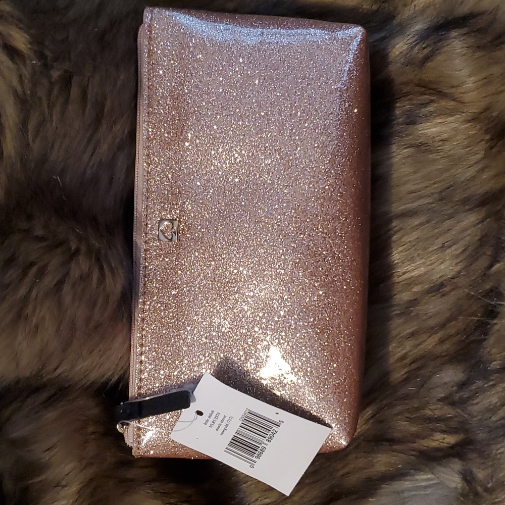 NWT Kate Spade Glitter Cosmetic Bag